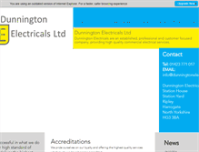 Tablet Screenshot of dunningtonelectricals.co.uk